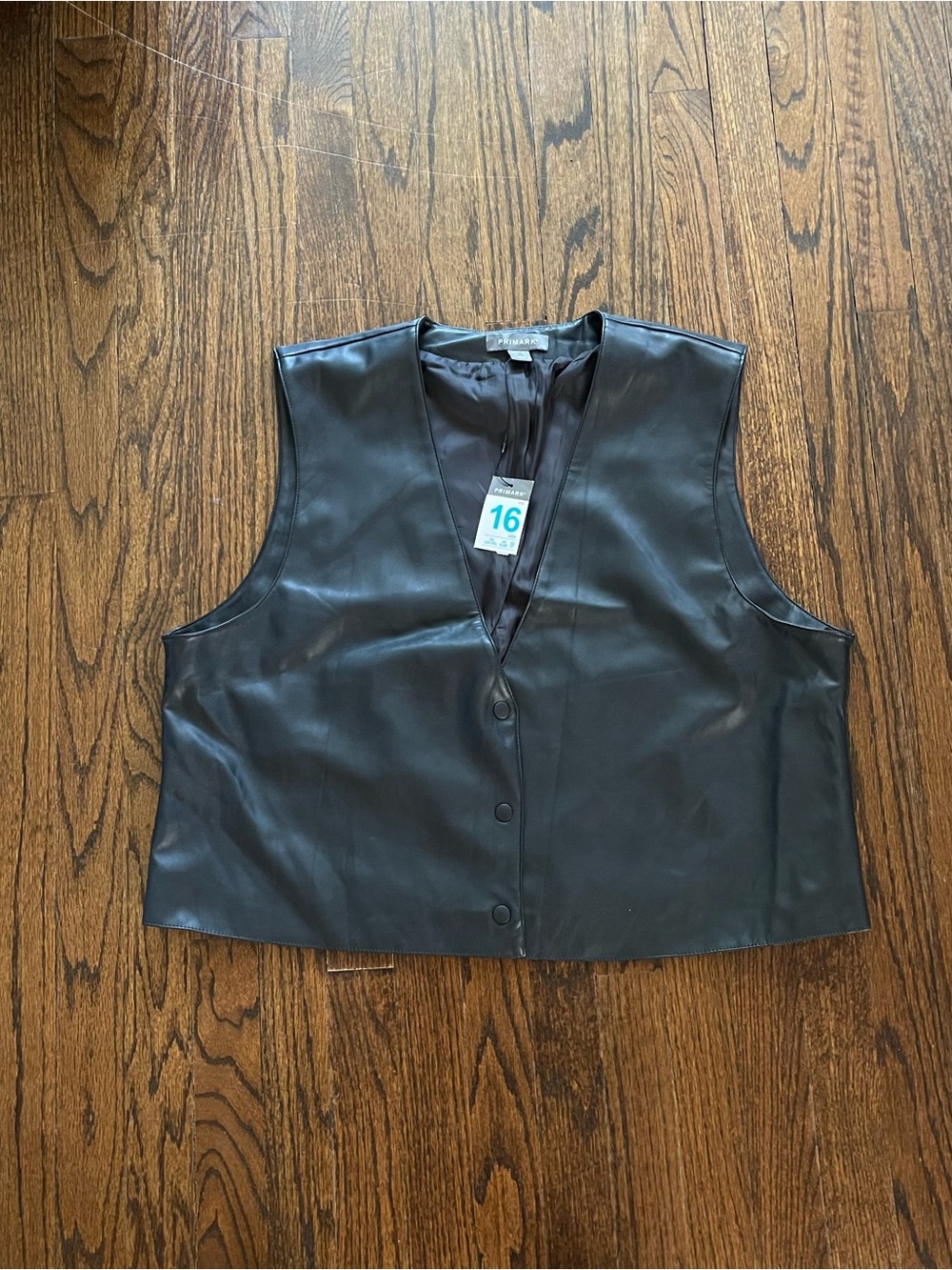 Primark Faux Leather Black Vest